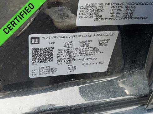 Certified 2021 GMC Sierra 1500 AT4 AWD/4WD image 35