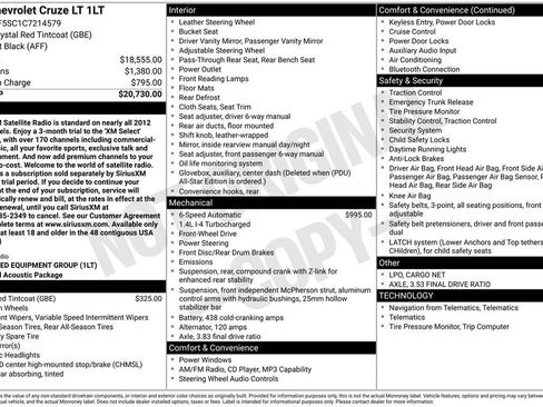 Used 2012 Chevrolet Cruze LT FWD image 3