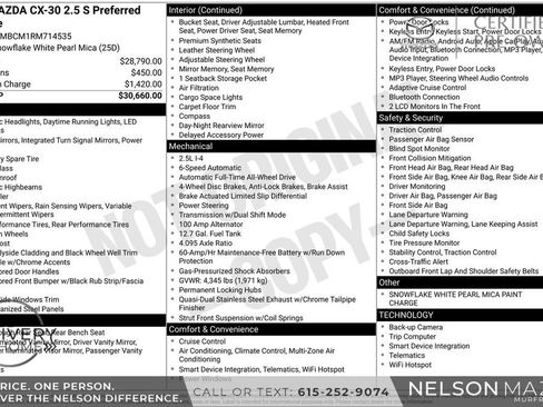 Certified 2024 MAZDA CX-30 AWD 2.5 S w/ Preferred Package image 2