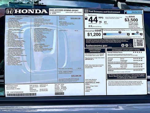 New 2025 Honda Accord Sport image 19