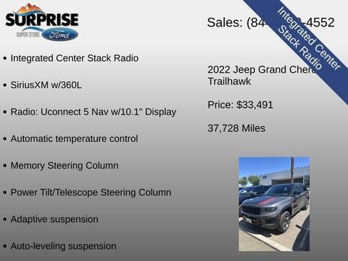 Used 2022 Jeep Grand Cherokee Trailhawk w/ ADV Protech Group II AWD/4WD image 16