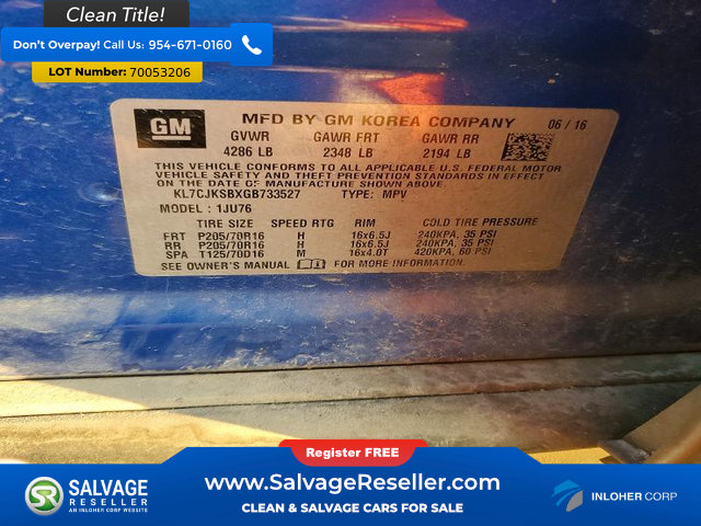 Used 2016 Chevrolet Trax LS FWD image 16
