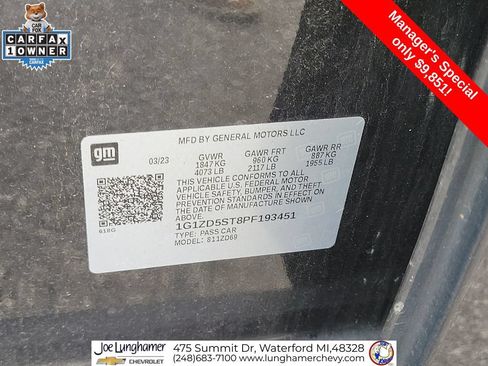 Used 2023 Chevrolet Malibu LT w/ Driver Confidence Package FWD image 34