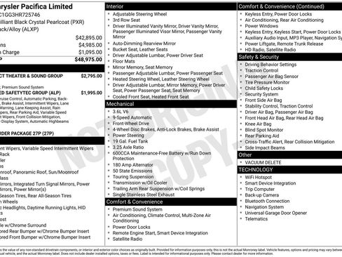 Used 2017 Chrysler Pacifica Limited image 1