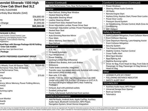 Certified 2020 Chevrolet Silverado 1500 High Country image 5