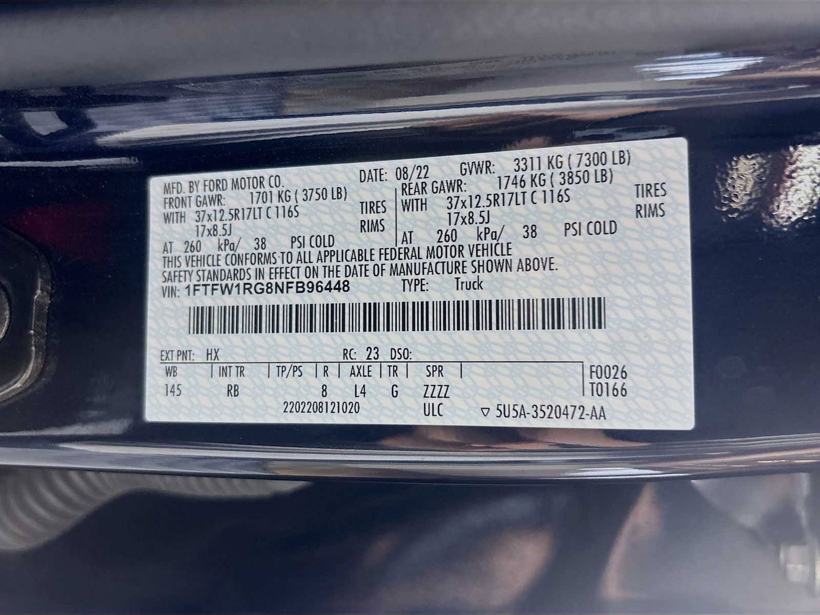 Certified 2022 Ford F150 Raptor w/ Raptor 37 Performance Package AWD/4WD image 34