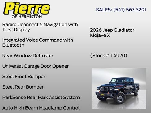New 2026 Jeep Gladiator Mojave AWD/4WD image 24