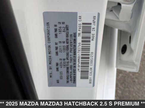 Used 2025 MAZDA MAZDA3 2.5 S Hatchback w/ Premium Pkg image 24