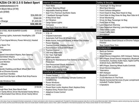 Used 2024 MAZDA CX-30 AWD 2.5 S w/ Select Sport Pkg image 2