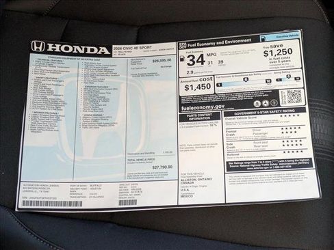 New 2026 Honda Civic Sport image 17