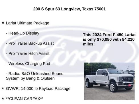 Used 2024 Ford F450 Lariat w/ Lariat Ultimate Package AWD/4WD image 10