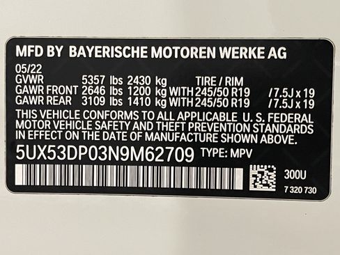 Certified 2022 BMW X3 xDrive30i w/ M Sport Package 2 AWD/4WD image 25