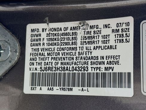 Used 2010 Honda CR-V LX image 12