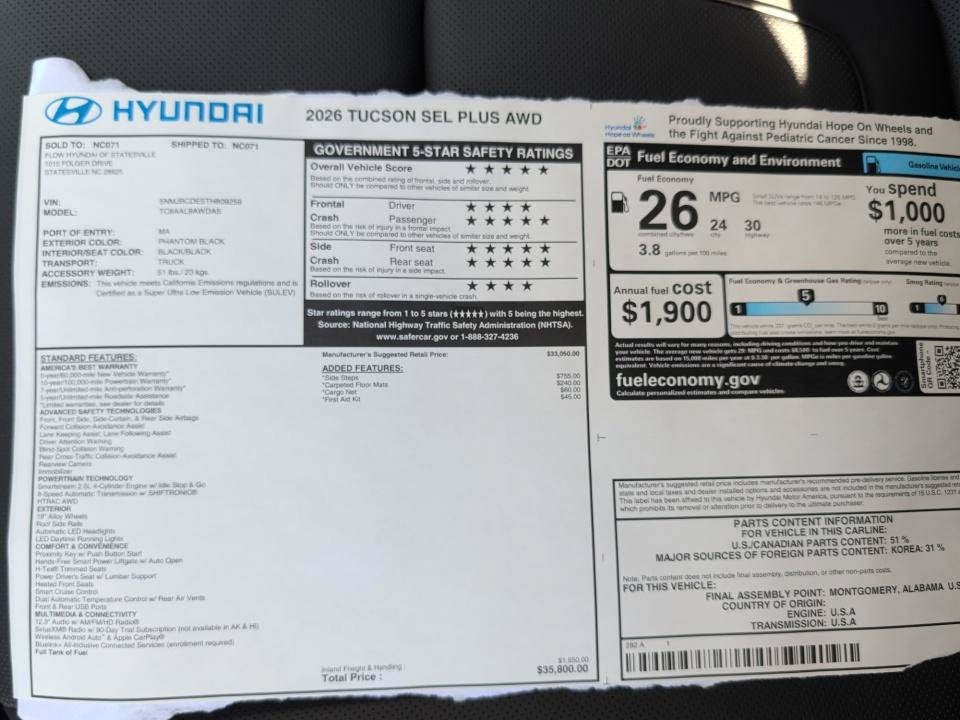 New 2026 Hyundai Tucson SEL Plus AWD/4WD image 33