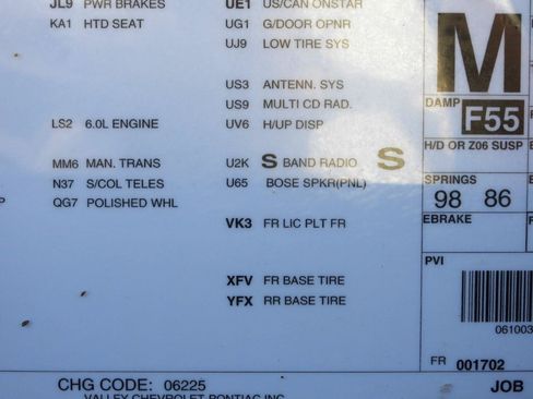 Used 2006 Chevrolet Corvette Convertible w/ Preferred Equipment Group RWD image 96