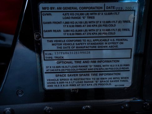 Used 2002 HUMMER H1 4-Door Wagon image 52