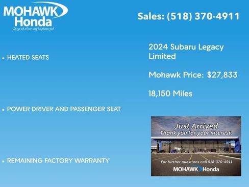 Used 2024 Subaru Legacy Limited AWD/4WD image 4
