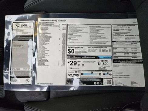 Used 2025 BMW X3 xDrive30i w/ Convenience Package image 20