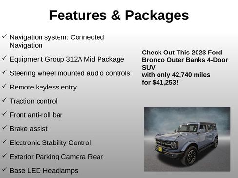 Used 2023 Ford Bronco Outer Banks AWD/4WD image 4