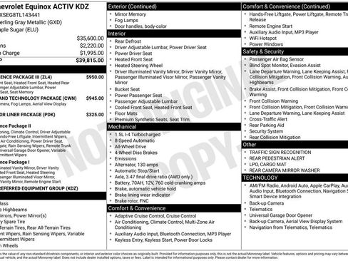 New 2026 Chevrolet Equinox ACTIV w/ Convenience Package III image 6