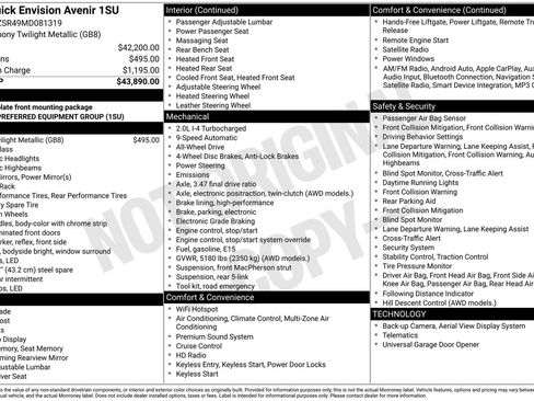 Certified 2021 Buick Envision Avenir AWD/4WD image 27