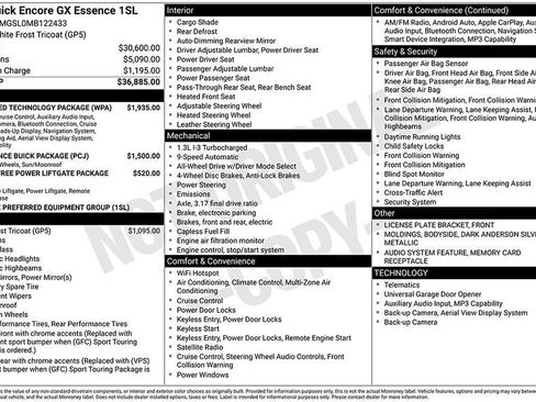 Used 2021 Buick Encore GX Essence w/ Advanced Technology Package AWD/4WD image 3