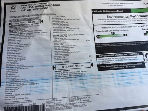 New 2026 RAM ProMaster 2500 w/ Safety Group image 28