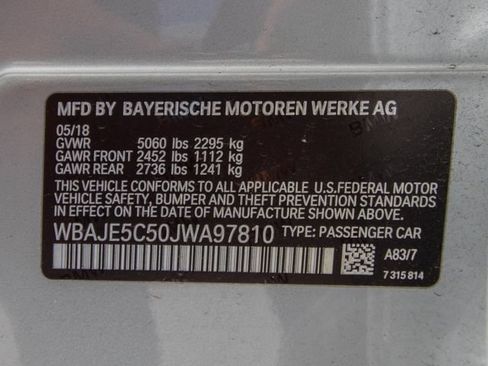 Used 2018 BMW 540i RWD image 30