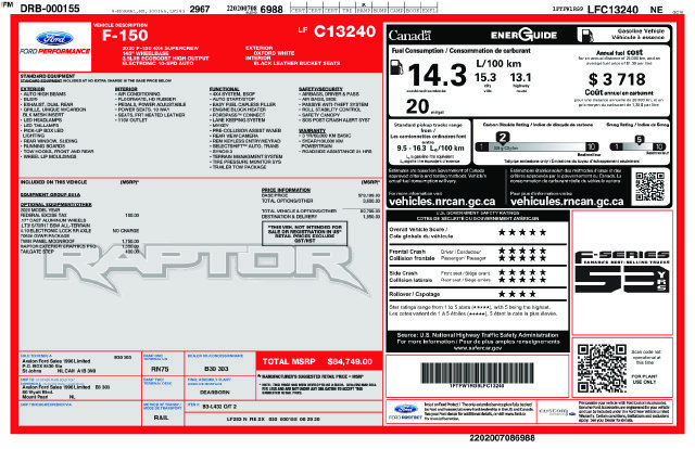 Used 2020 Ford F150 Raptor AWD/4WD image 13