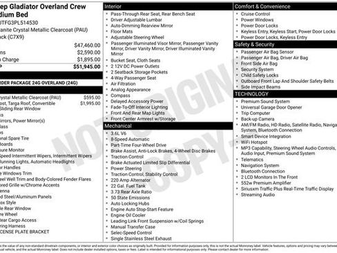 Used 2023 Jeep Gladiator Overland AWD/4WD image 35