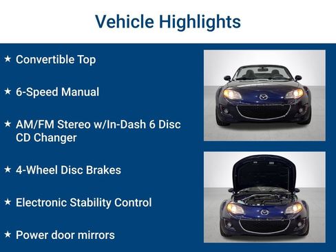 Used 2012 MAZDA MX-5 Miata Touring w/ Suspension Pkg RWD image 3
