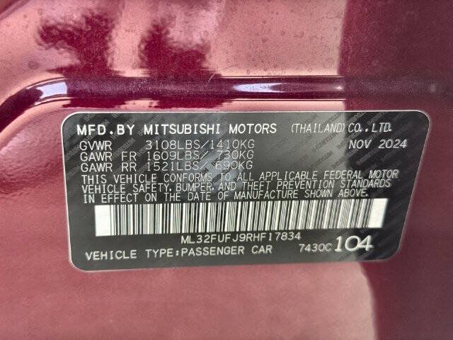 Used 2024 Mitsubishi Mirage G4 Black Edition FWD image 32