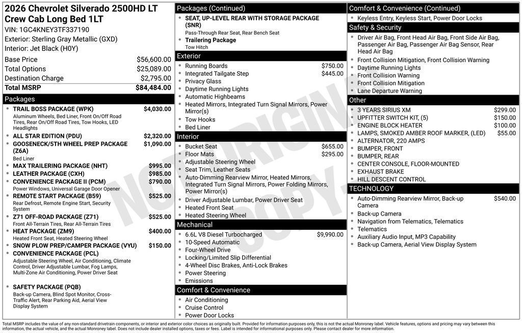New 2026 Chevrolet Silverado 2500 LT w/ Trail Boss Package AWD/4WD image 5