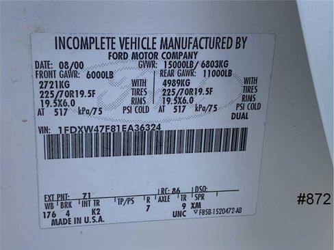 Used 2001 Ford F450 4x4 Crew Cab Super Duty image 16