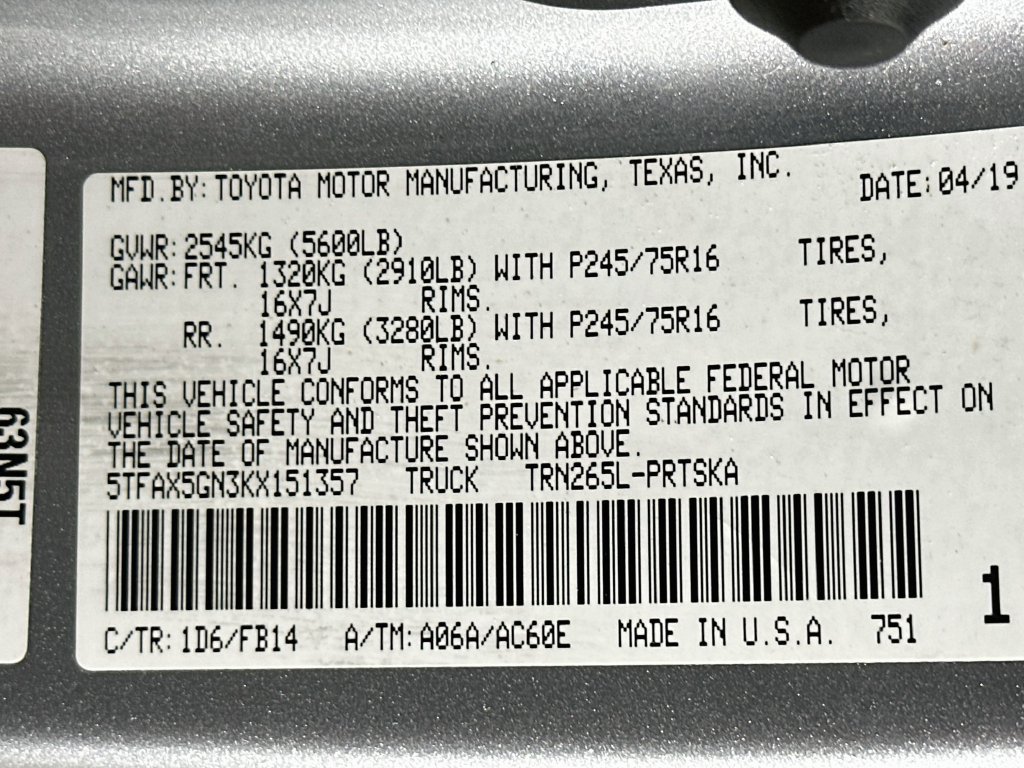 Used 2019 Toyota Tacoma SR w/ SR Convenience Package RWD image 33