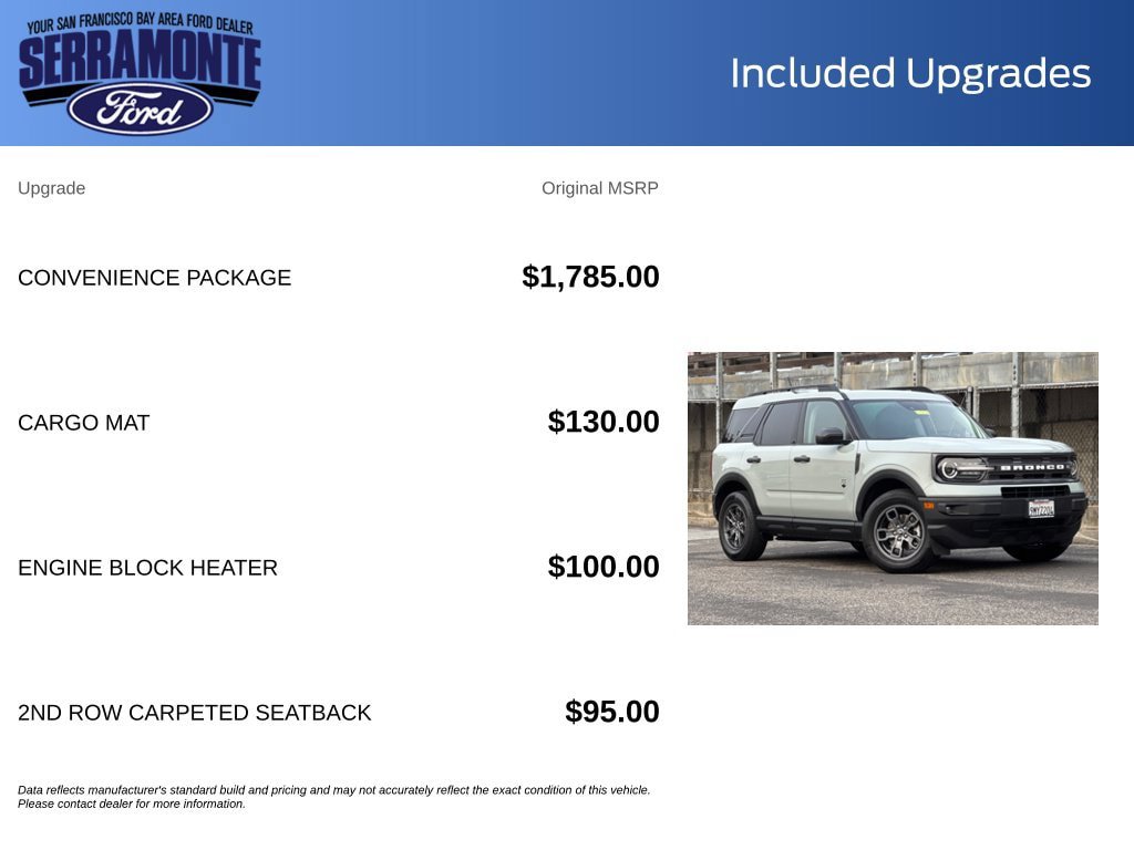 Certified 2023 Ford Bronco Sport Big Bend w/ Convenience Package AWD/4WD image 27