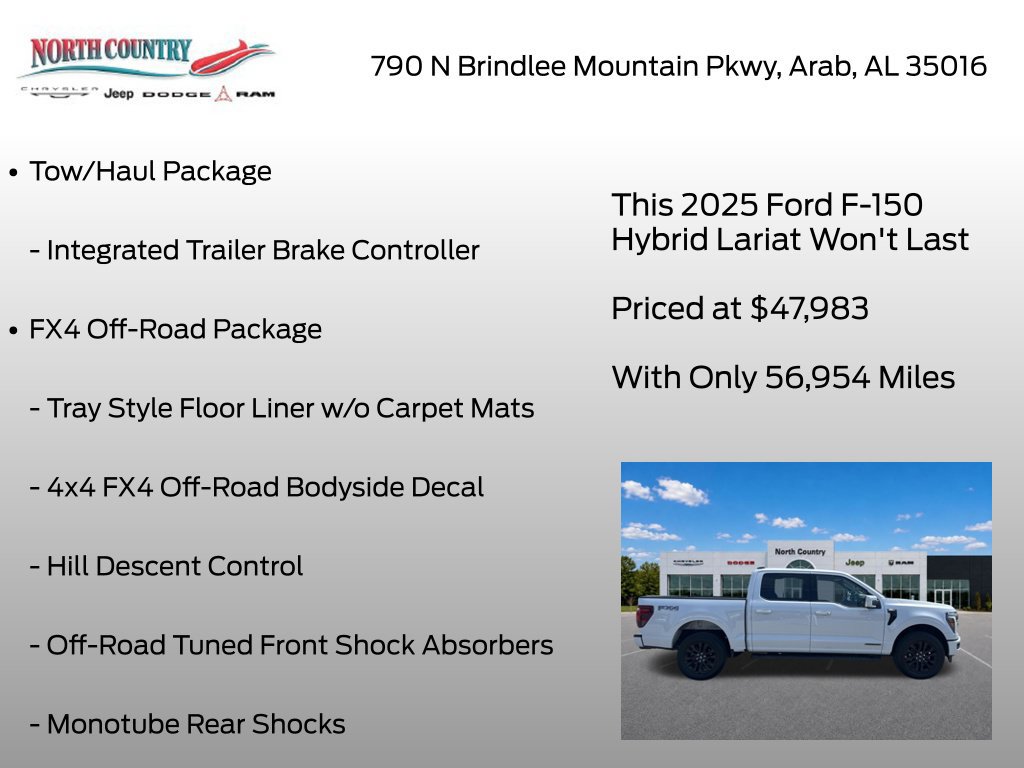 Used 2025 Ford F150 Lariat w/ Equipment Group 501A Mid AWD/4WD image 8