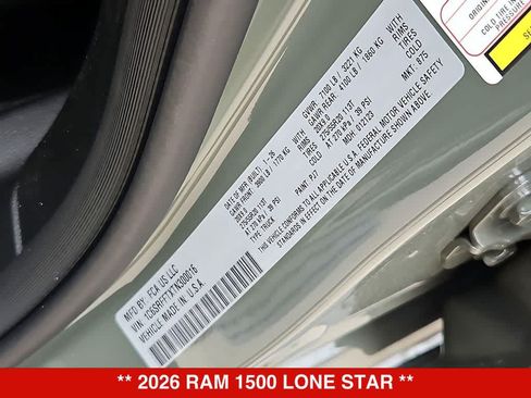 New 2026 RAM 1500 Lone Star AWD/4WD image 38