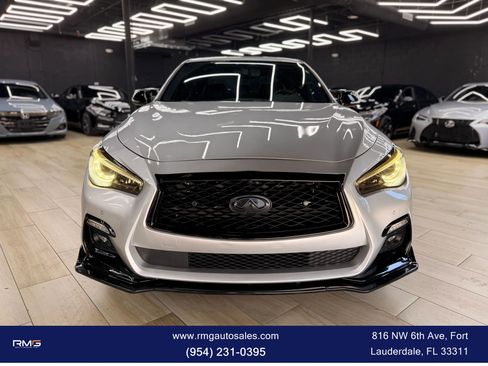 Used 2018 INFINITI Q50 Red Sport 400 w/ Proactive Package AWD/4WD image 1