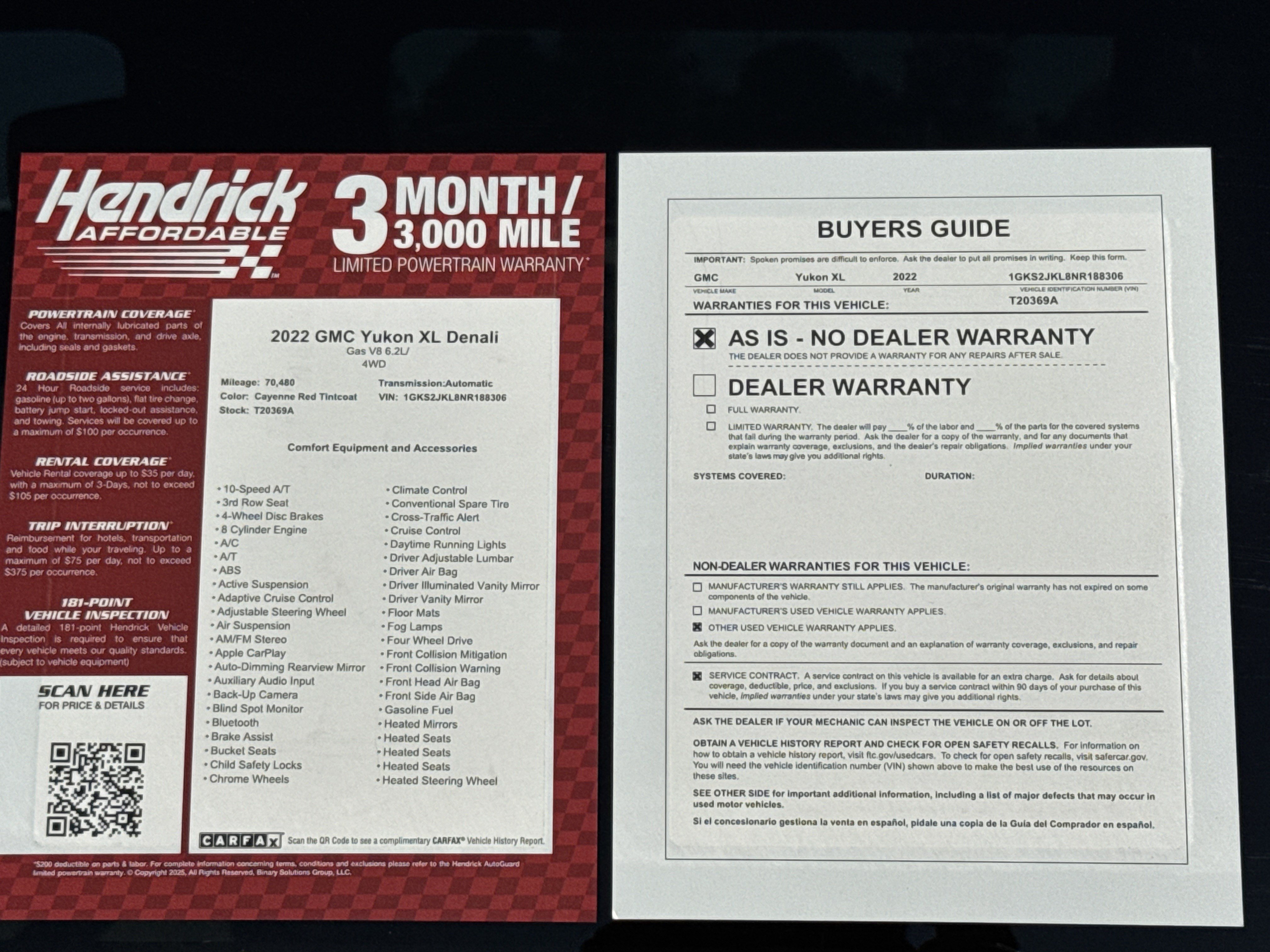 Used 2022 GMC Yukon XL Denali w/ Denali Premium Package AWD/4WD image 41