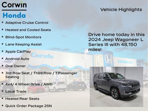 Used 2024 Jeep Wagoneer L Series III w/ Flexible Seating Group image 6