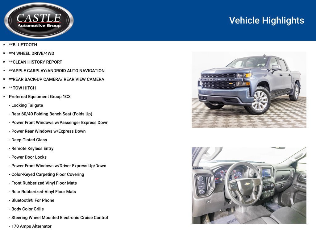 Used 2020 Chevrolet Silverado 1500 Custom w/ Custom Value Package AWD/4WD image 3