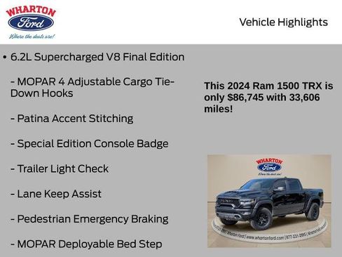 Used 2024 RAM 1500 TRX w/ TRX Level 2 Equipment Group AWD/4WD image 31