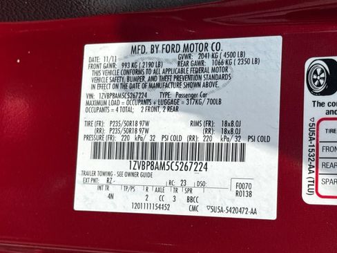 Used 2012 Ford Mustang Premium RWD image 17