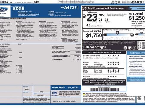 Certified 2021 Ford Edge SEL w/ Convenience Package image 3