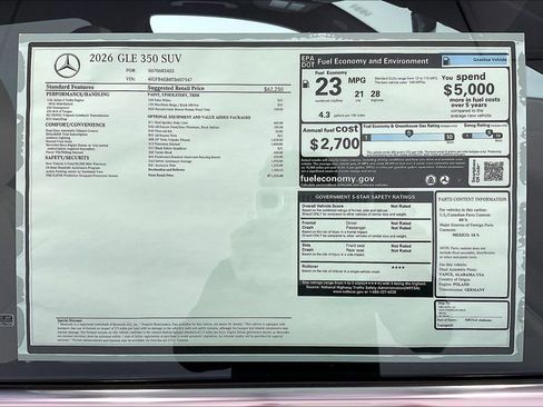 New 2026 Mercedes-Benz GLE 350 GLE 350 image 19
