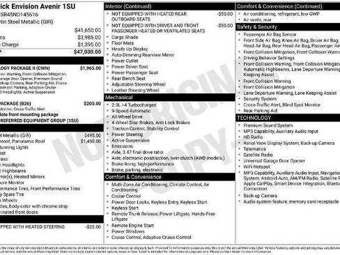 Used 2022 Buick Envision Avenir w/ Technology Package II AWD/4WD image 28
