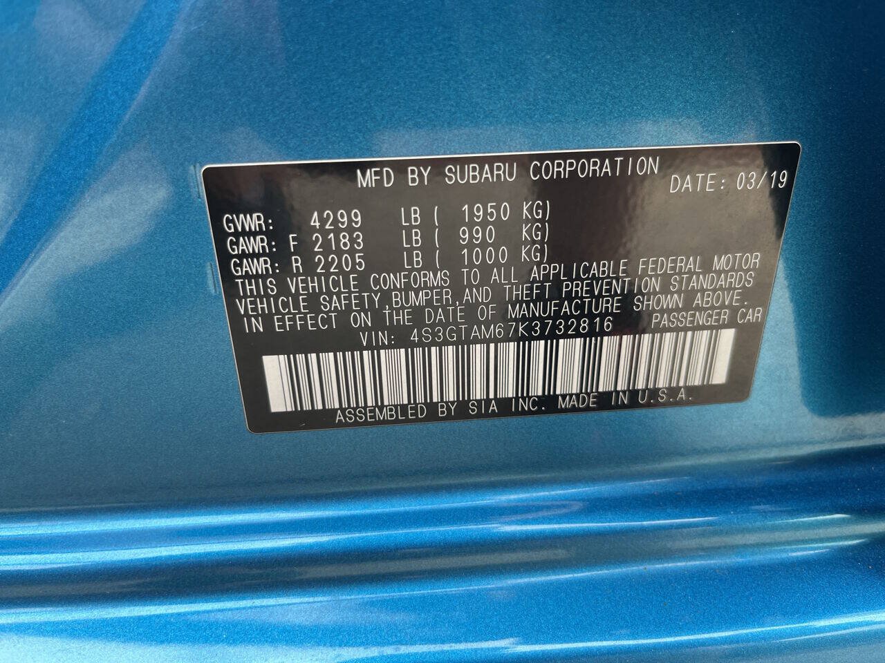 Used 2019 Subaru Impreza 2.0i Sport AWD/4WD image 13