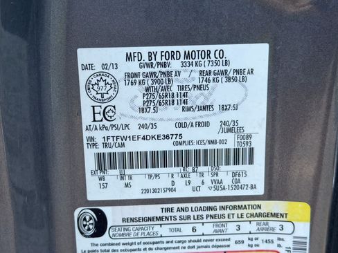 Used 2013 Ford F150 XLT w/ Luxury Equipment Group AWD/4WD image 2