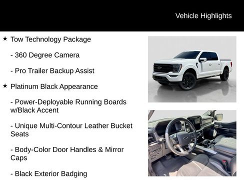Certified 2022 Ford F150 Platinum w/ Equipment Group 701A High AWD/4WD image 6